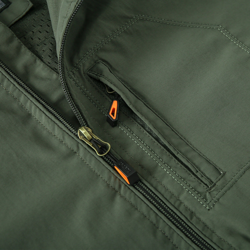 Herren Outdoor Windbreaker mit Kapuze – leichte, wasserabweisende Jacke für Sport und Freizeit