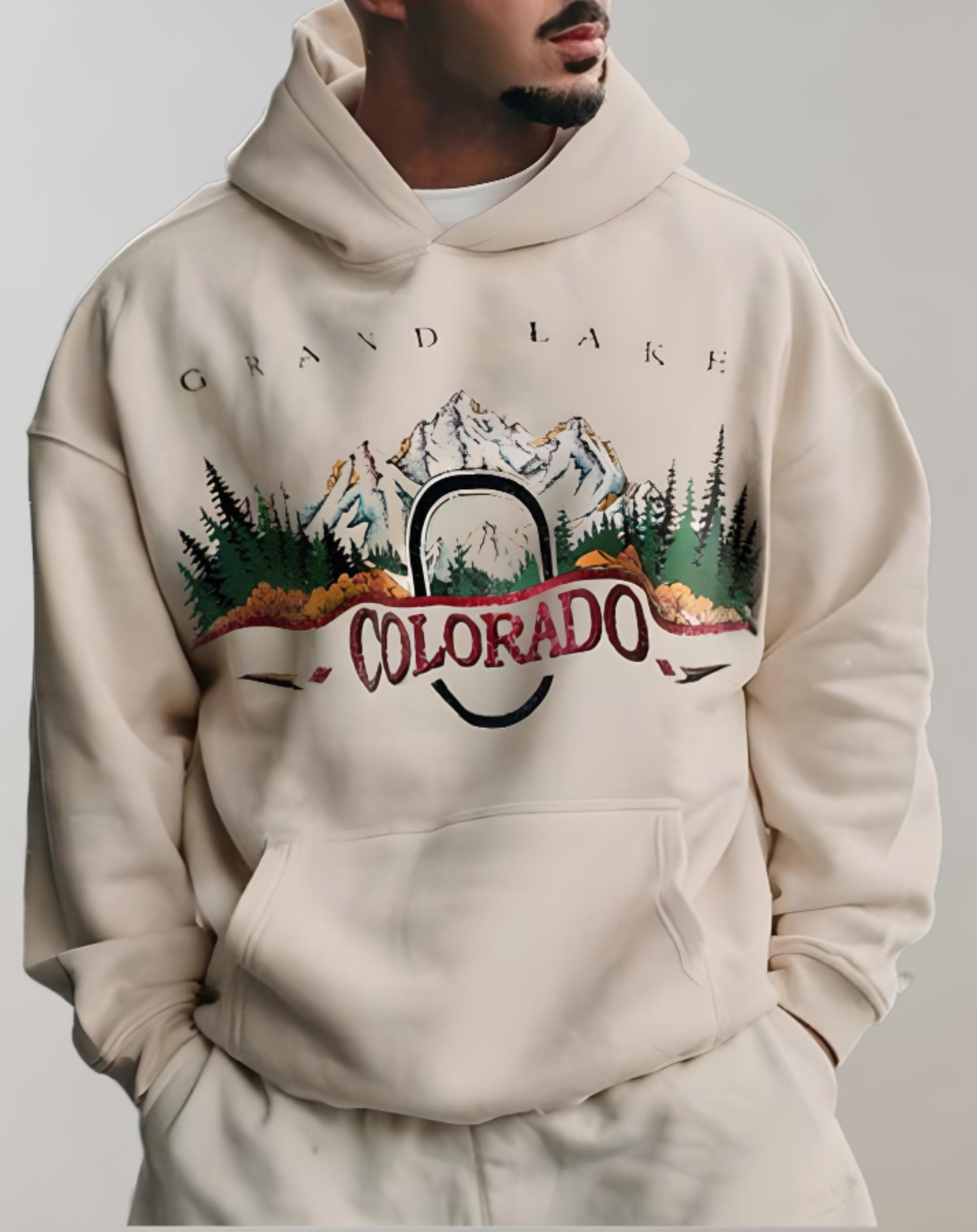 Orlando -  Kapuzenpullover für Herren mit Great Lake Colorado Design Kapuzenpullover