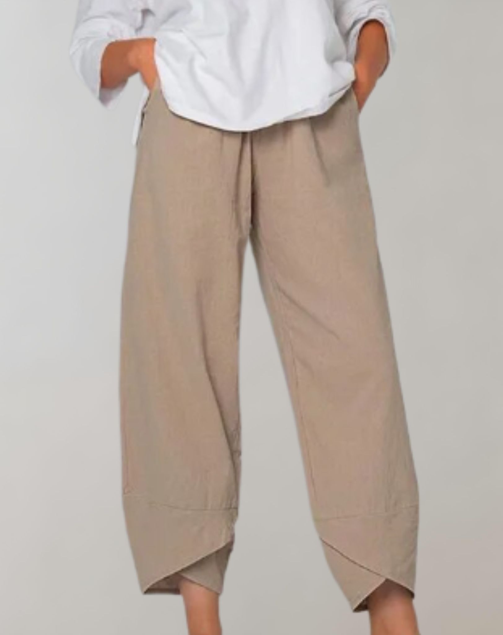 Rose - Gekürzte Hose mit hoher Taille