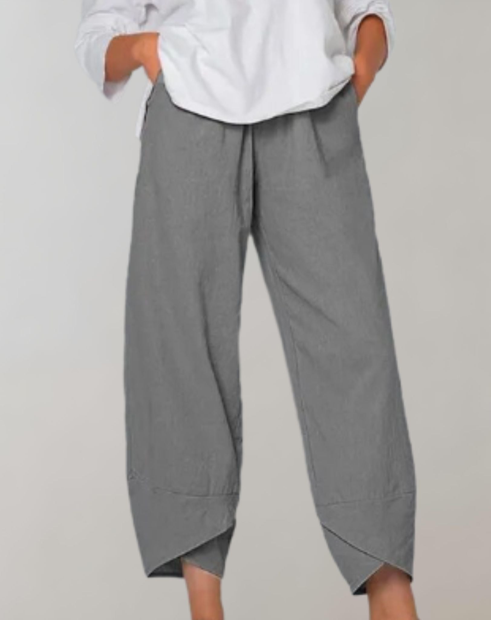 Rose - Gekürzte Hose mit hoher Taille