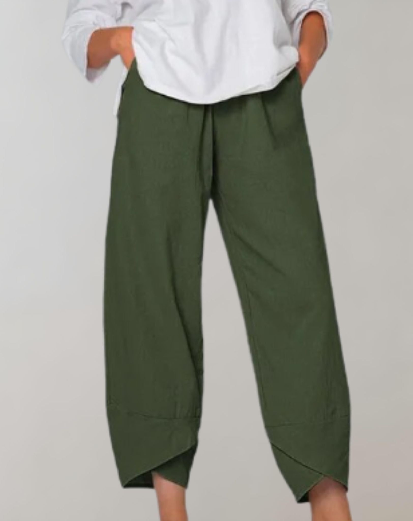 Rose - Gekürzte Hose mit hoher Taille