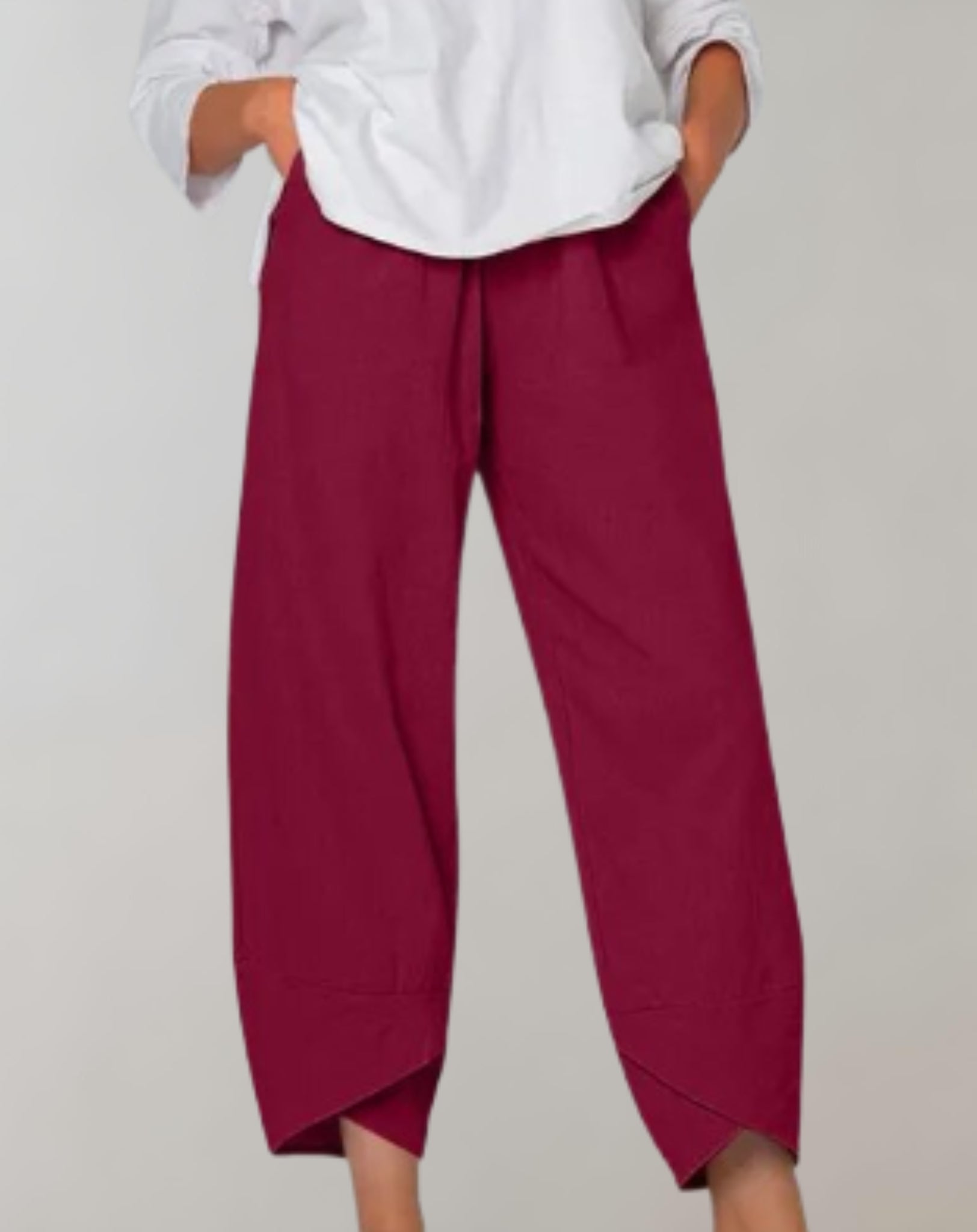 Rose - Gekürzte Hose mit hoher Taille