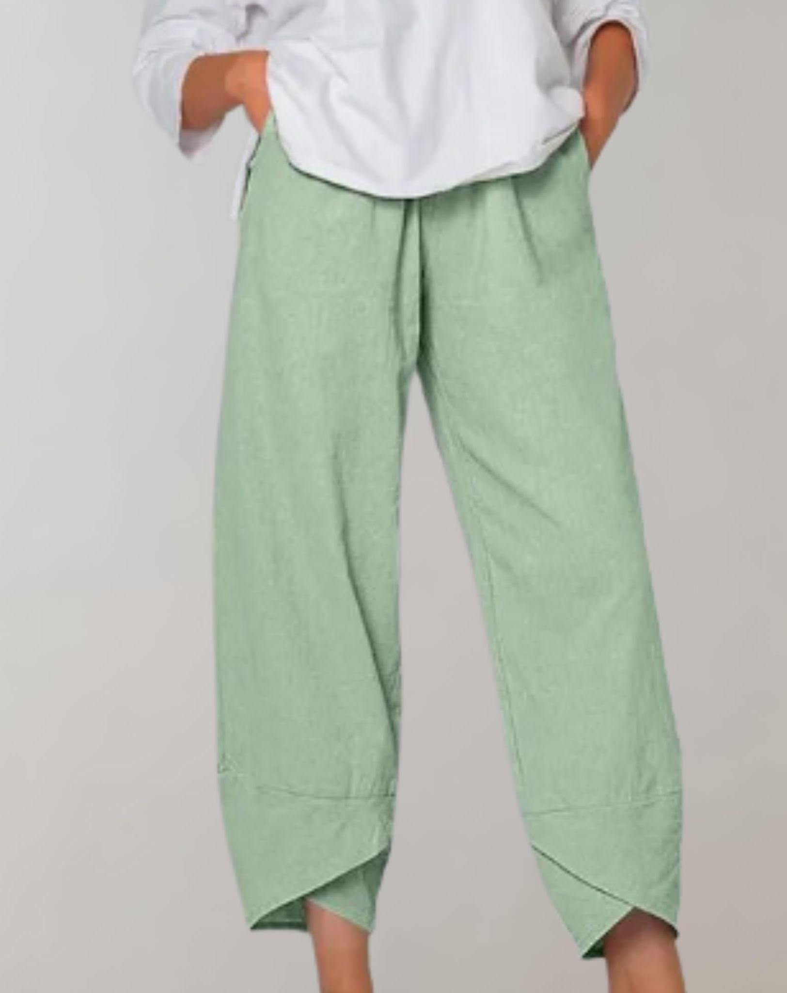 Rose - Gekürzte Hose mit hoher Taille