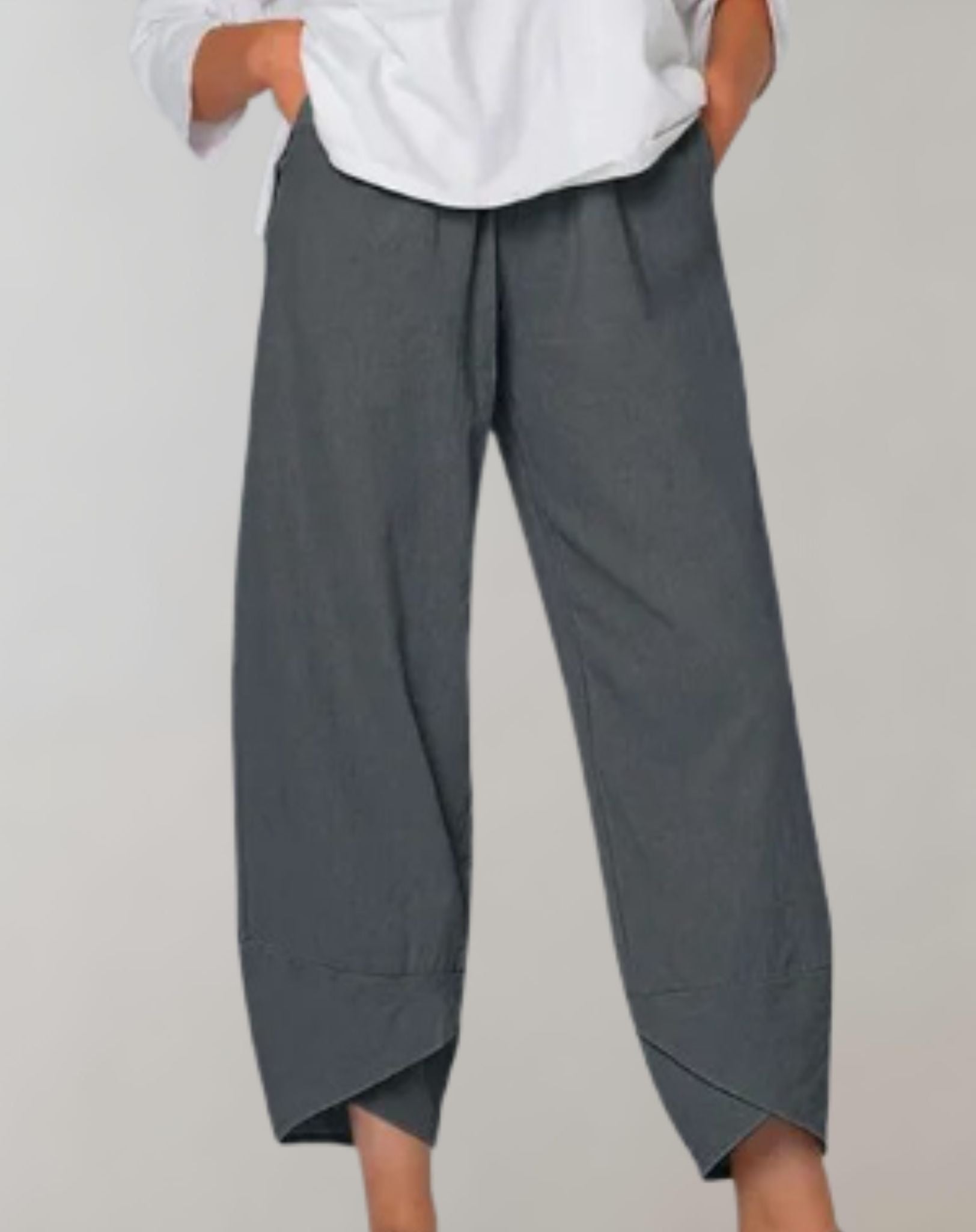 Rose - Gekürzte Hose mit hoher Taille