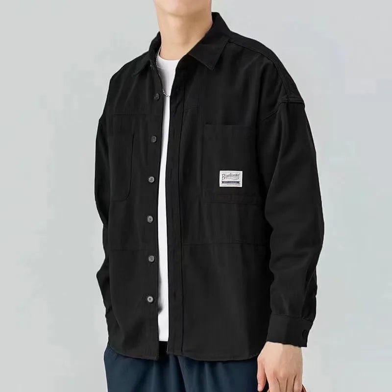 Aldrin | Vintage Hemdjacke mit langen Ärmeln