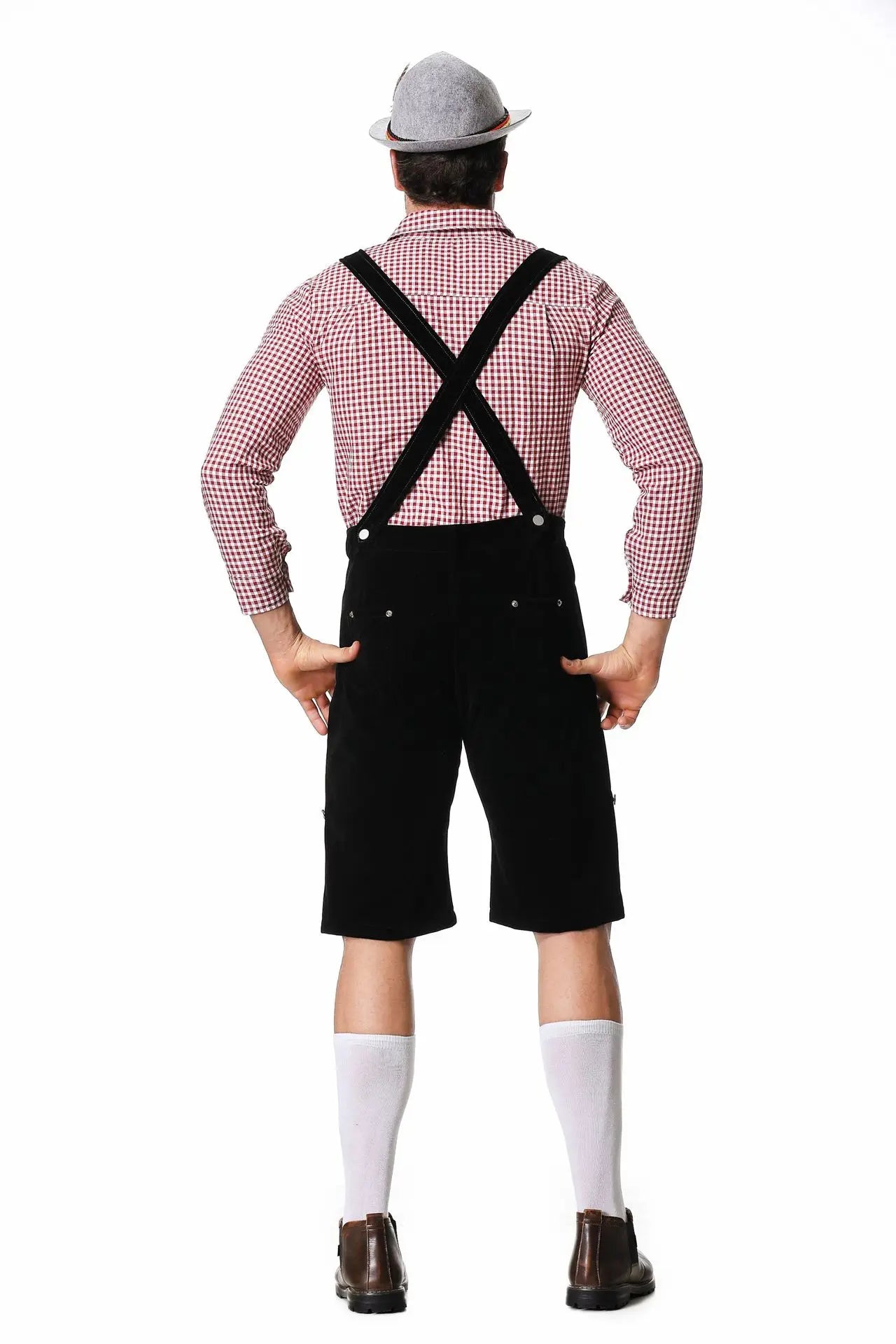 Traditionelle Herren Trachten-Lederhose mit Hosenträgern – Perfekt für Oktoberfest und Volksfeste