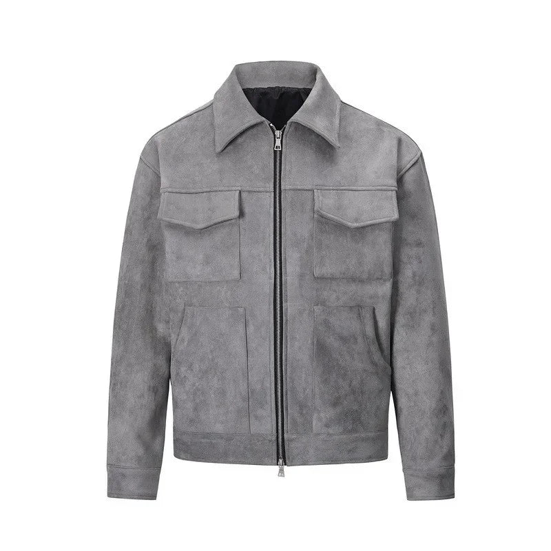Mattia - Kurze Suede Lederjacke für Herren