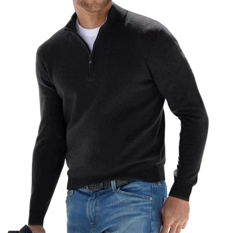 Eleganter Reißverschlusspullover für Herren – RALPH POLO im italienischen Stil