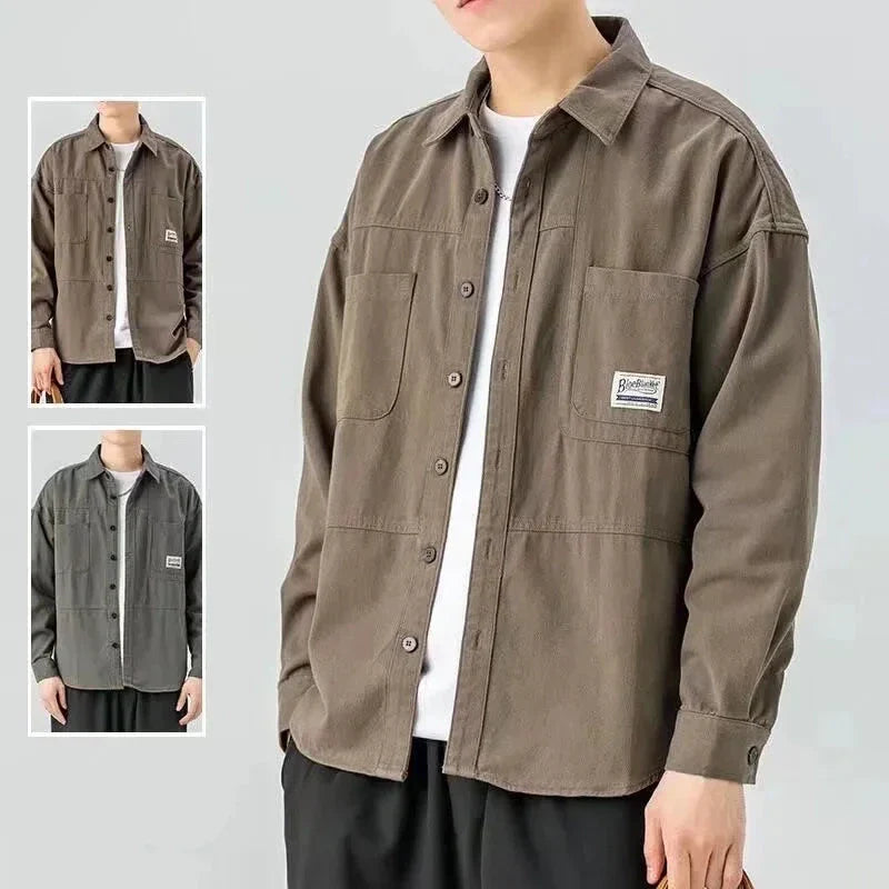 Aldrin | Vintage Hemdjacke mit langen Ärmeln