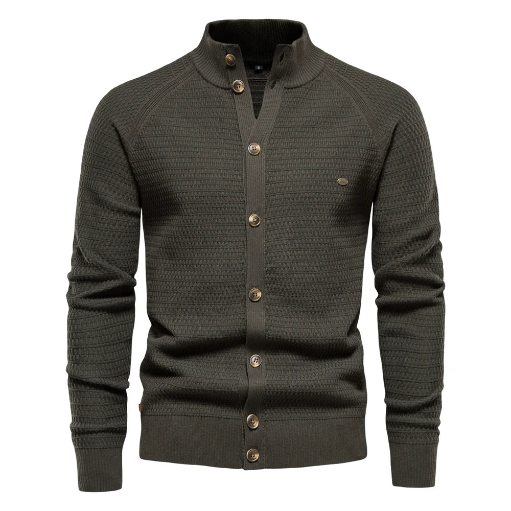 Gemütliche Baumwollstrickjacke für Herren