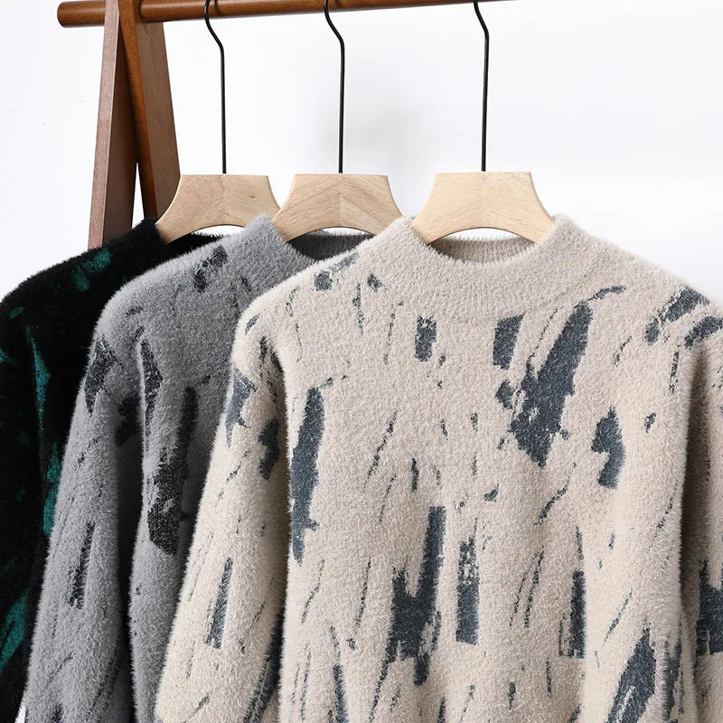 Eleganter, schlanker Pullover für Herren – Perfekte Wintermode