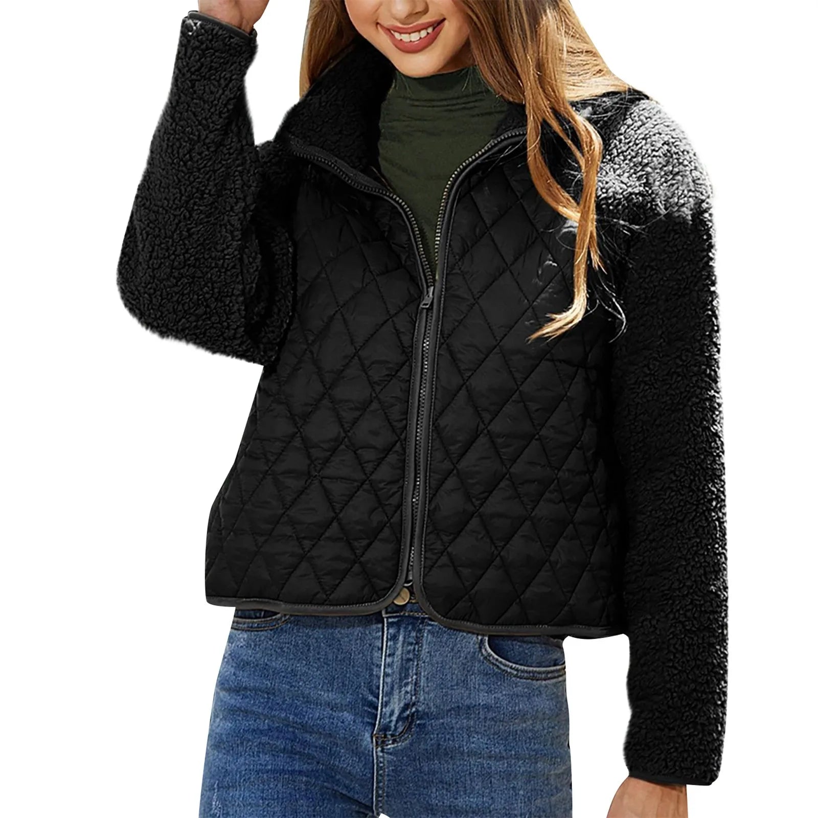 WOLFF - Stylische Damen Bomberjacke mit praktischem Reißverschluss