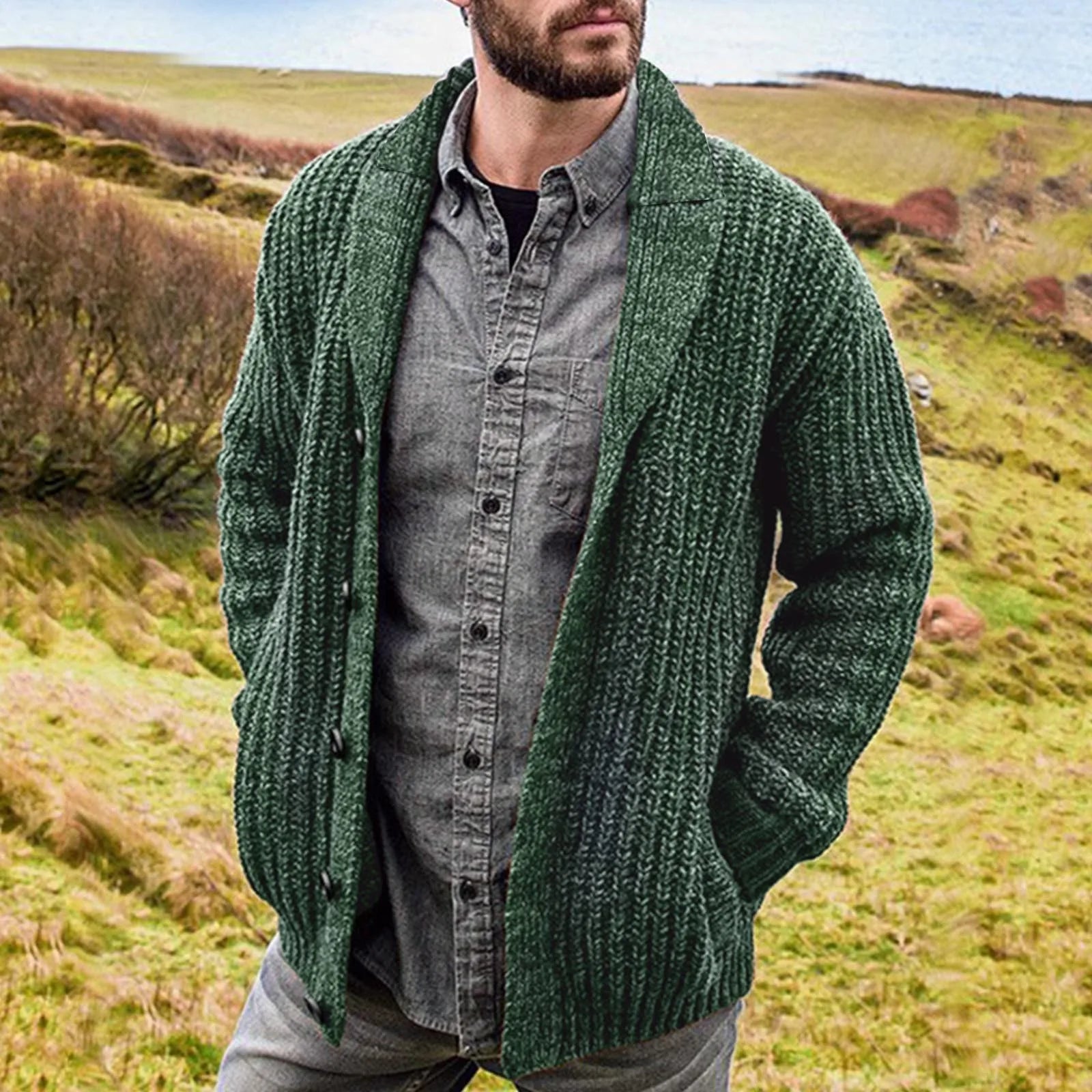Kaito | Klassische Herren Strickjacke im Retro-Stil