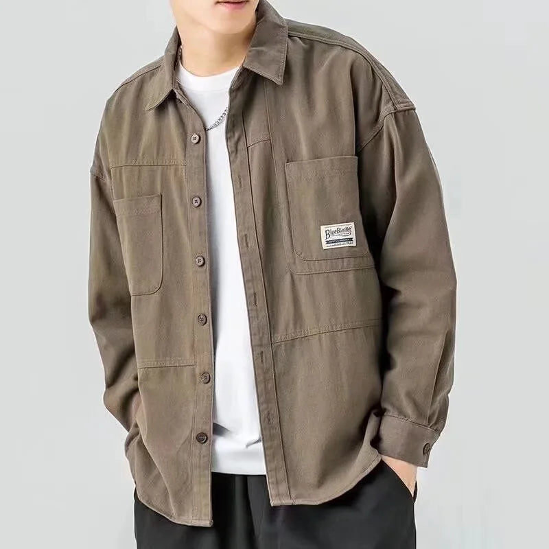Aldrin | Vintage Hemdjacke mit langen Ärmeln