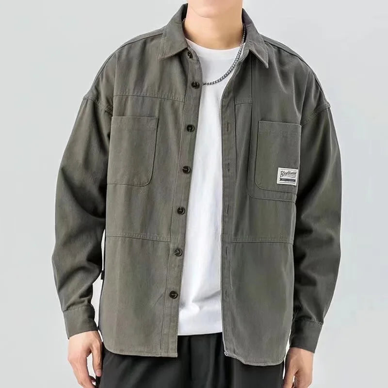 Aldrin | Vintage Hemdjacke mit langen Ärmeln