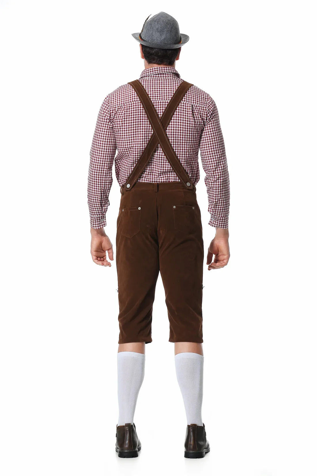 Traditionelle Herren Trachten-Lederhose mit Hosenträgern – Perfekt für Oktoberfest und Volksfeste