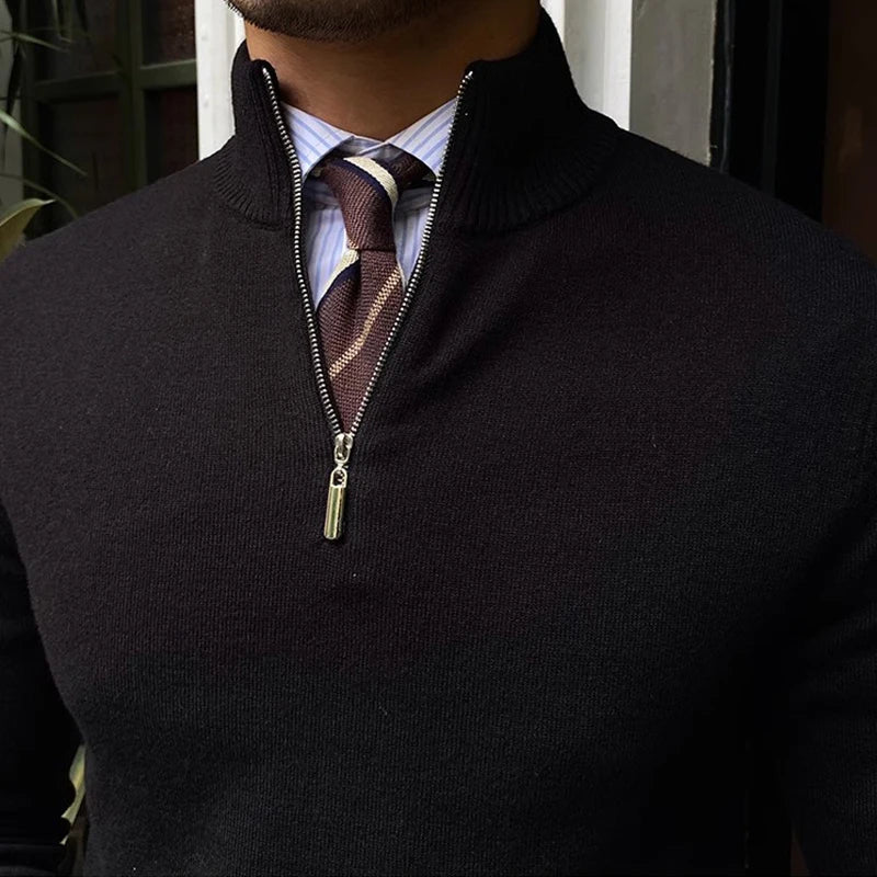 Eleganter Herren Zipper-Pullover für lässige Anlässe