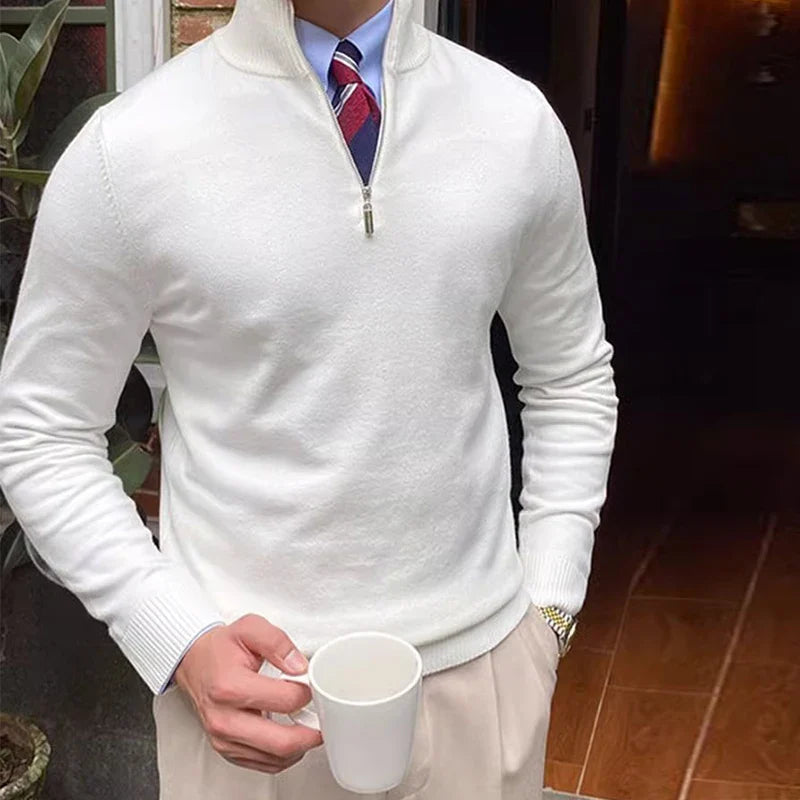 Eleganter Herren Zipper-Pullover für lässige Anlässe