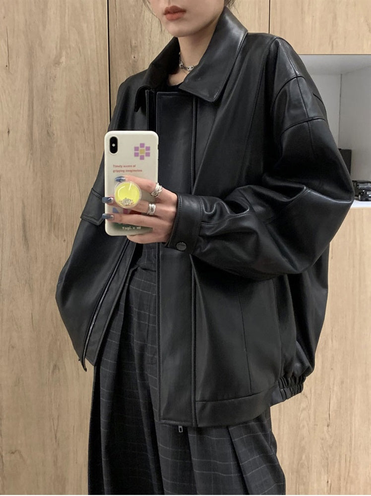 Übergroßer Vintage-Bomberjacke für Damen