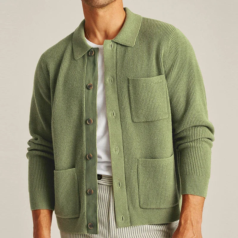 Eleganter Herren-Strickcardigan für kühle Tage