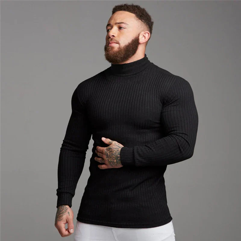 Eleganter Herren Rollkragenpullover aus Kaschmir