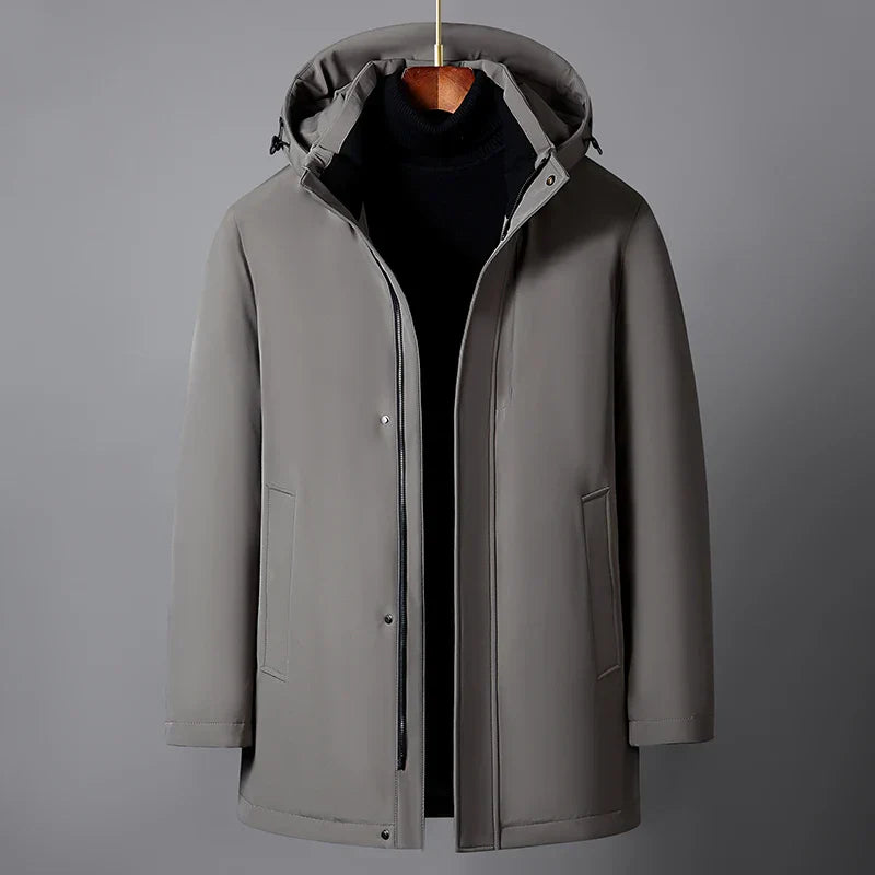 Daxton | Stilvolle Winterjacke aus leichtem Entendaunen mit Kapuze