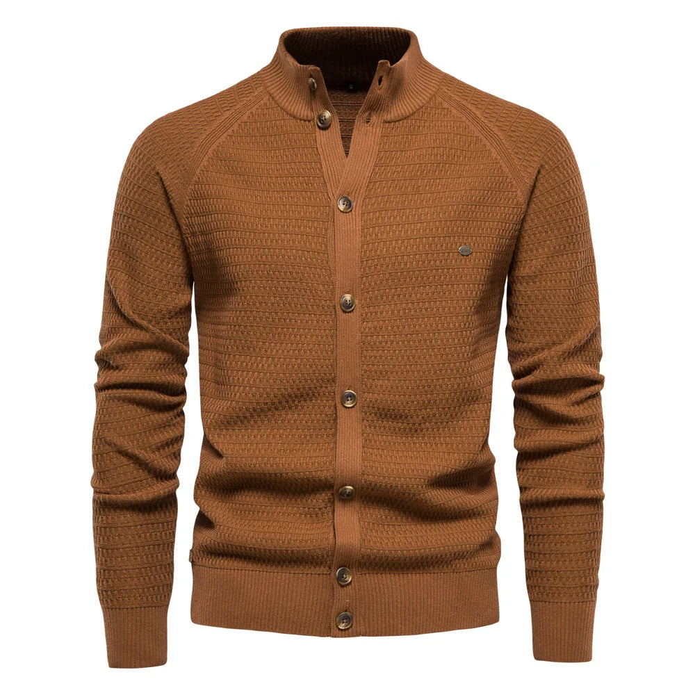 Gemütliche Baumwollstrickjacke für Herren