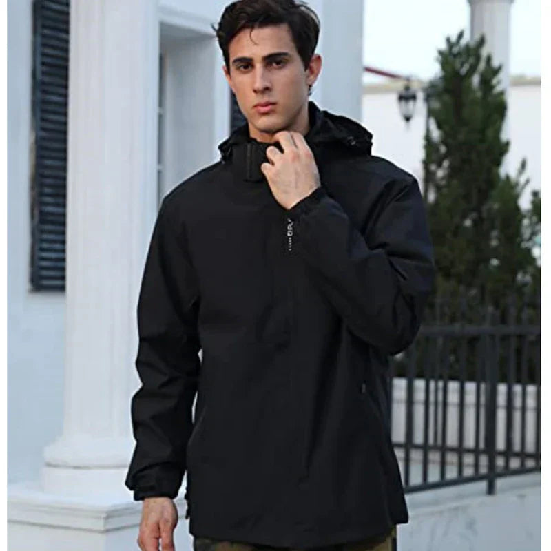 Herren Outdoor Softshelljacke mit Kapuze – Wasser- und Winddicht für Herbst und Winter