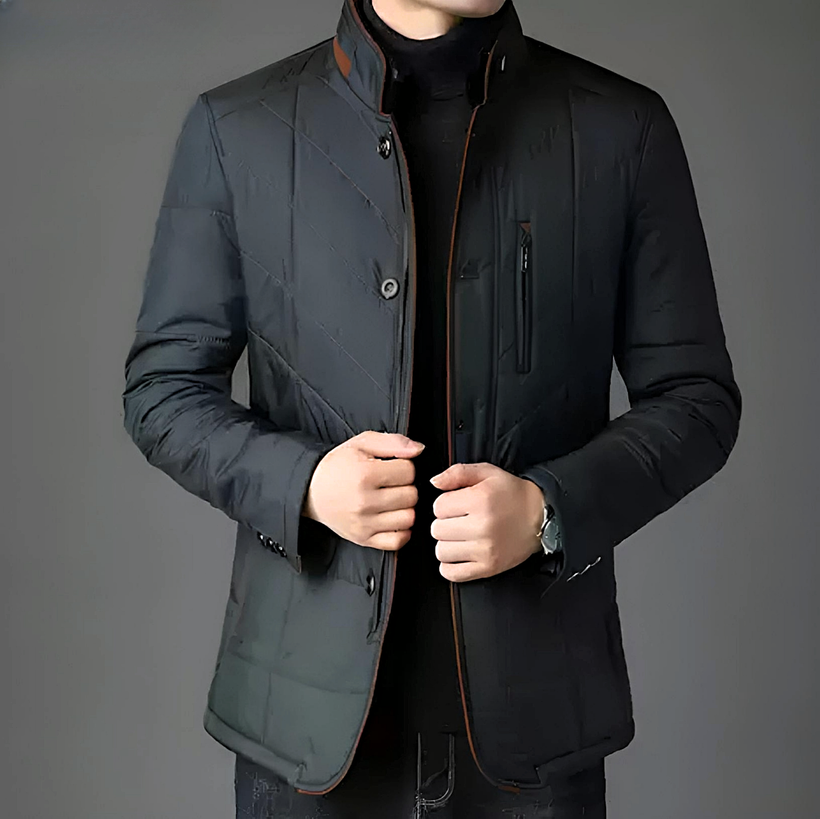 Giuseppe | Zeitloses Steppjacke mit Stehkragen und Reißverschluss