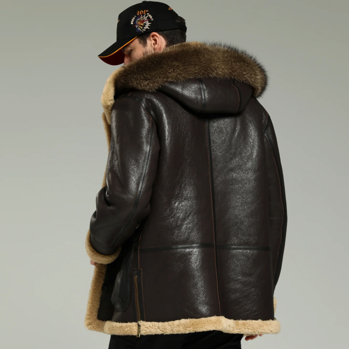 Luxuriöse Herren Winterjacke mit Teddyfutter - stylische und warme Outdoorjacke