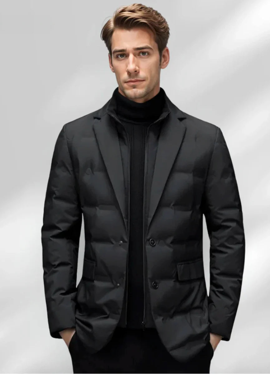 Edle Herren Steppjacke im Blazer-Stil – leichte Übergangsjacke mit modernem Schnitt