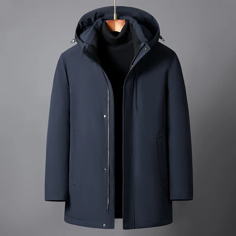 Daxton | Stilvolle Winterjacke aus leichtem Entendaunen mit Kapuze