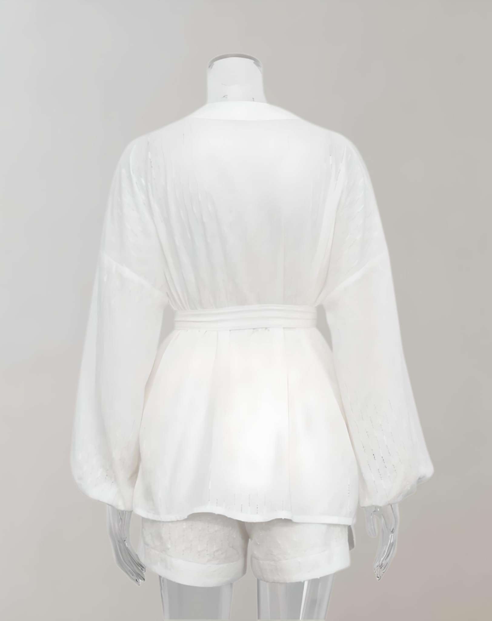 Shaira - 2-teiliges Set mit robenartigem Oberteil mit langen Ärmeln und Shorts Kleidung