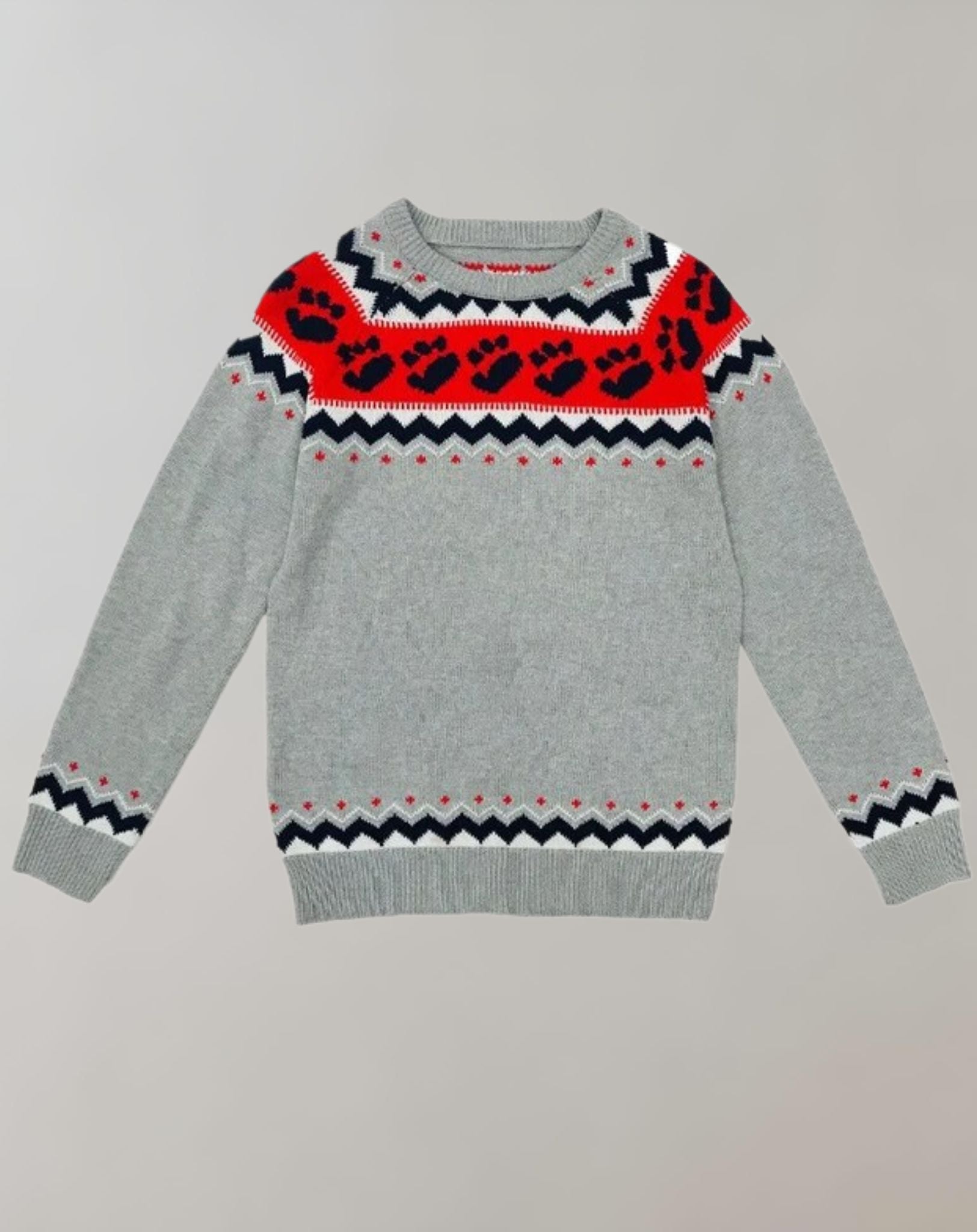 Shaw - Übergroßer Pullover mit zufälligem Musterdruck für Damen Sweater