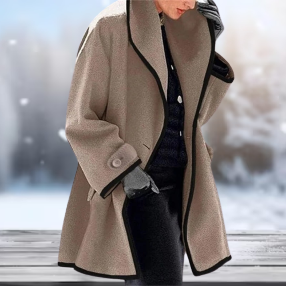 Eleganter Herren Wintermantel Stilvoller, wärmer Übergrößenmantel für den Winter