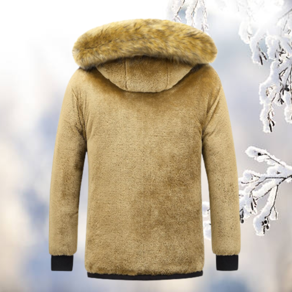 Damen Winterjacke mit abnehmbarem Kunstfellkragen und warmem Fleecefutter – Perfekt für kalte Tage