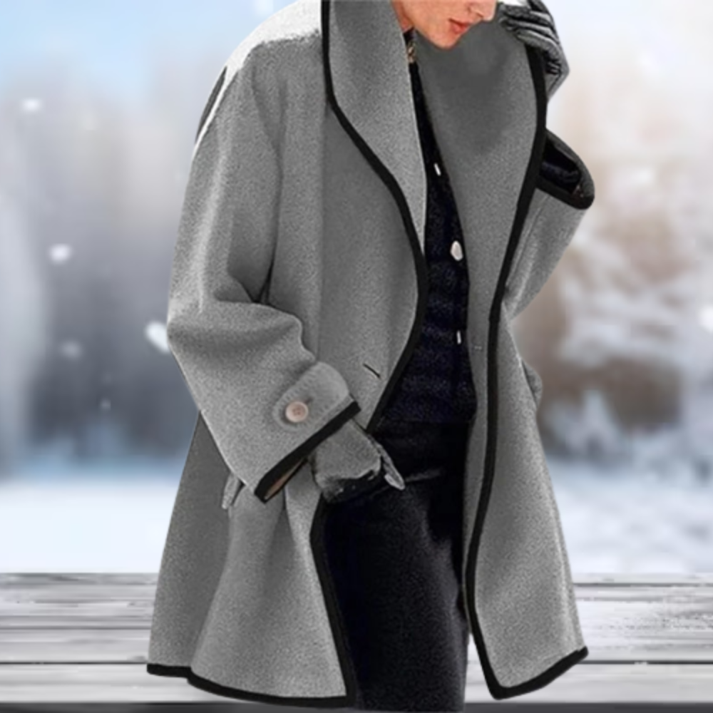 Eleganter Herren Wintermantel Stilvoller, wärmer Übergrößenmantel für den Winter