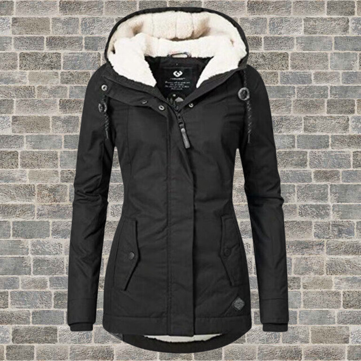 Damen Winterjacke mit Kapuze und Fleece-Futter – Warm und Winddicht für Kalte Tage