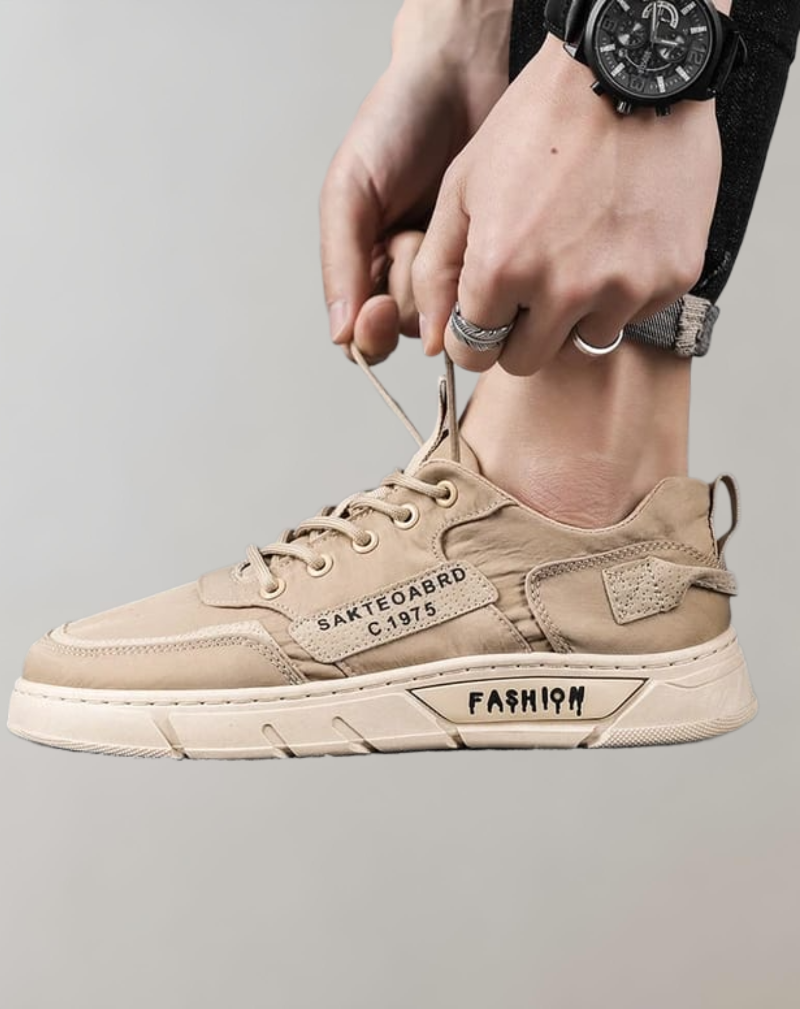 Vance - Niedrig geschnittene Schnürsneaker für Herren mit Statement Print Design Schuhe
