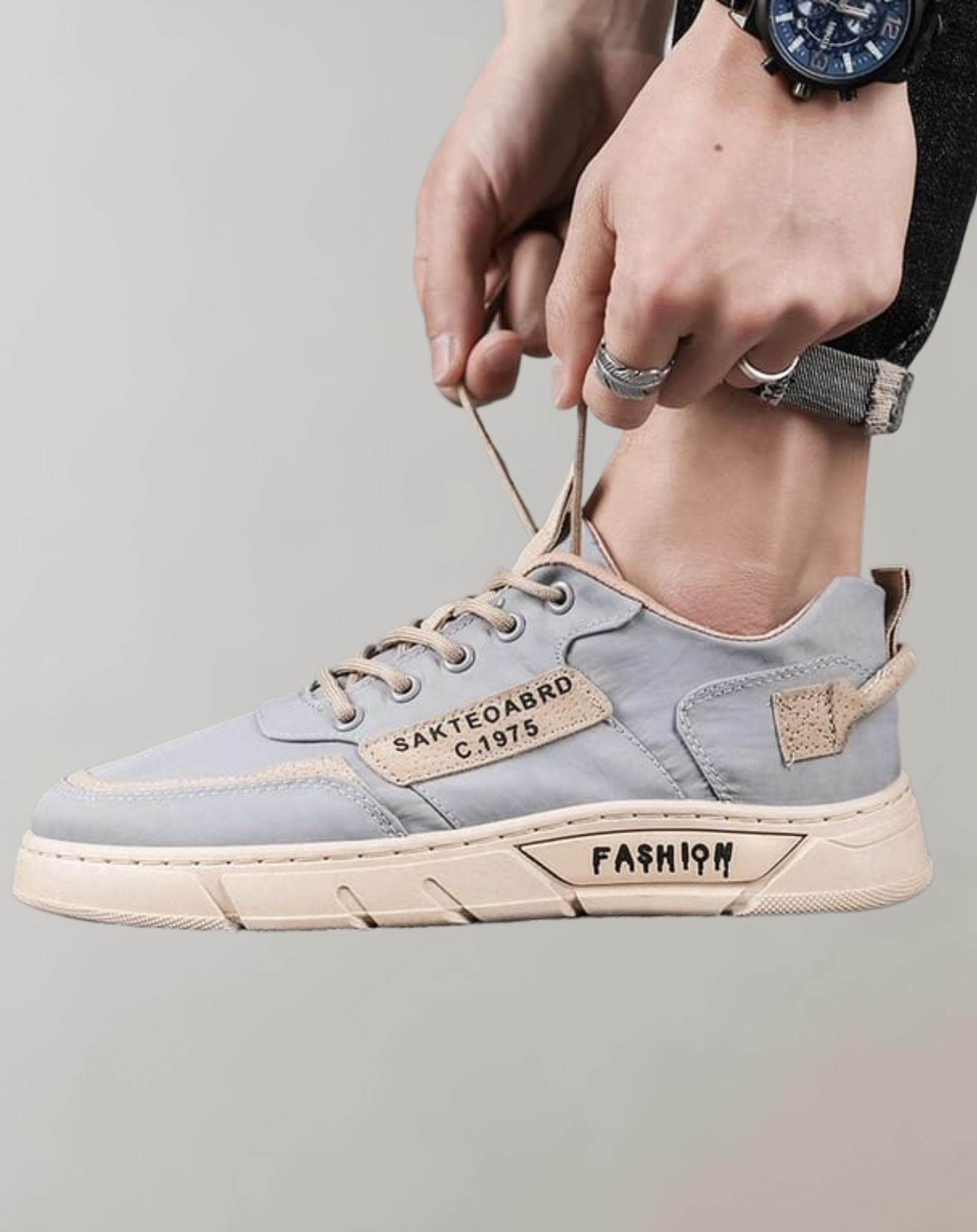 Vance - Niedrig geschnittene Schnürsneaker für Herren mit Statement Print Design Schuhe