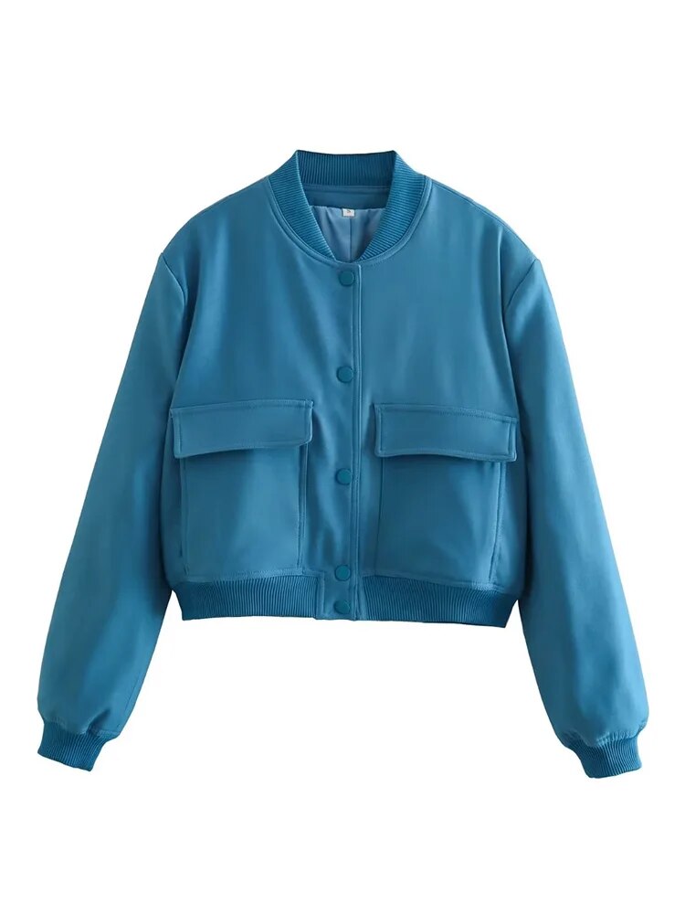 Stylischer Herbst-/Winter-Bomber mit praktischen Taschen