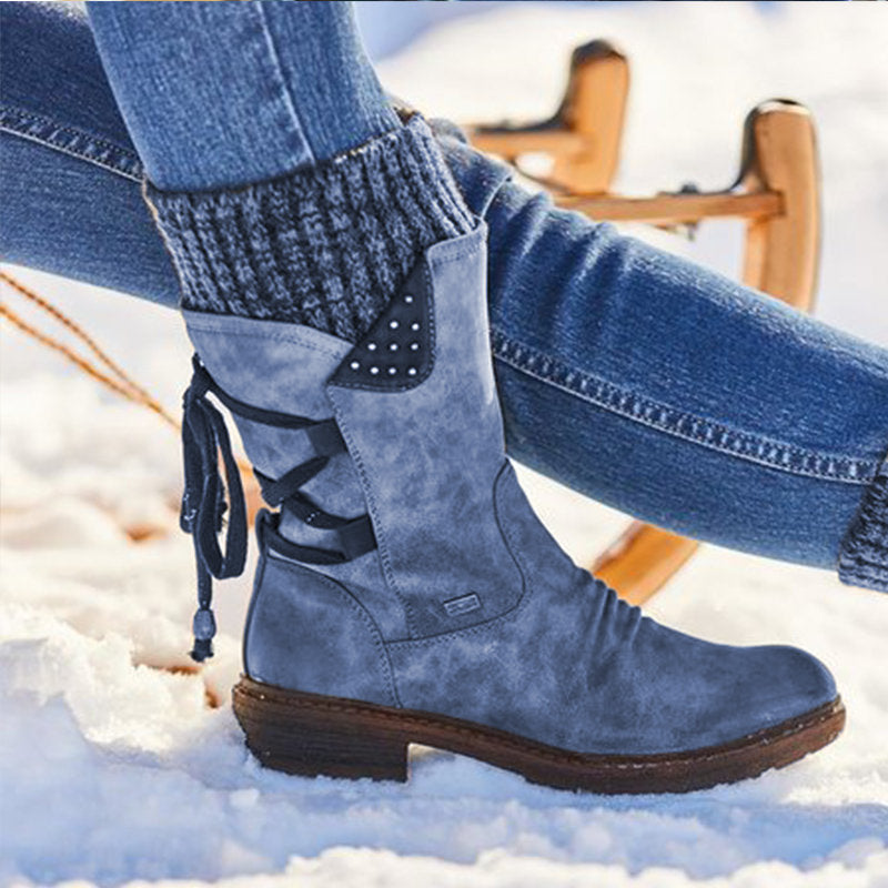 Krizzia - Women Winter Mid-Calf Stiefel Winterschuhe