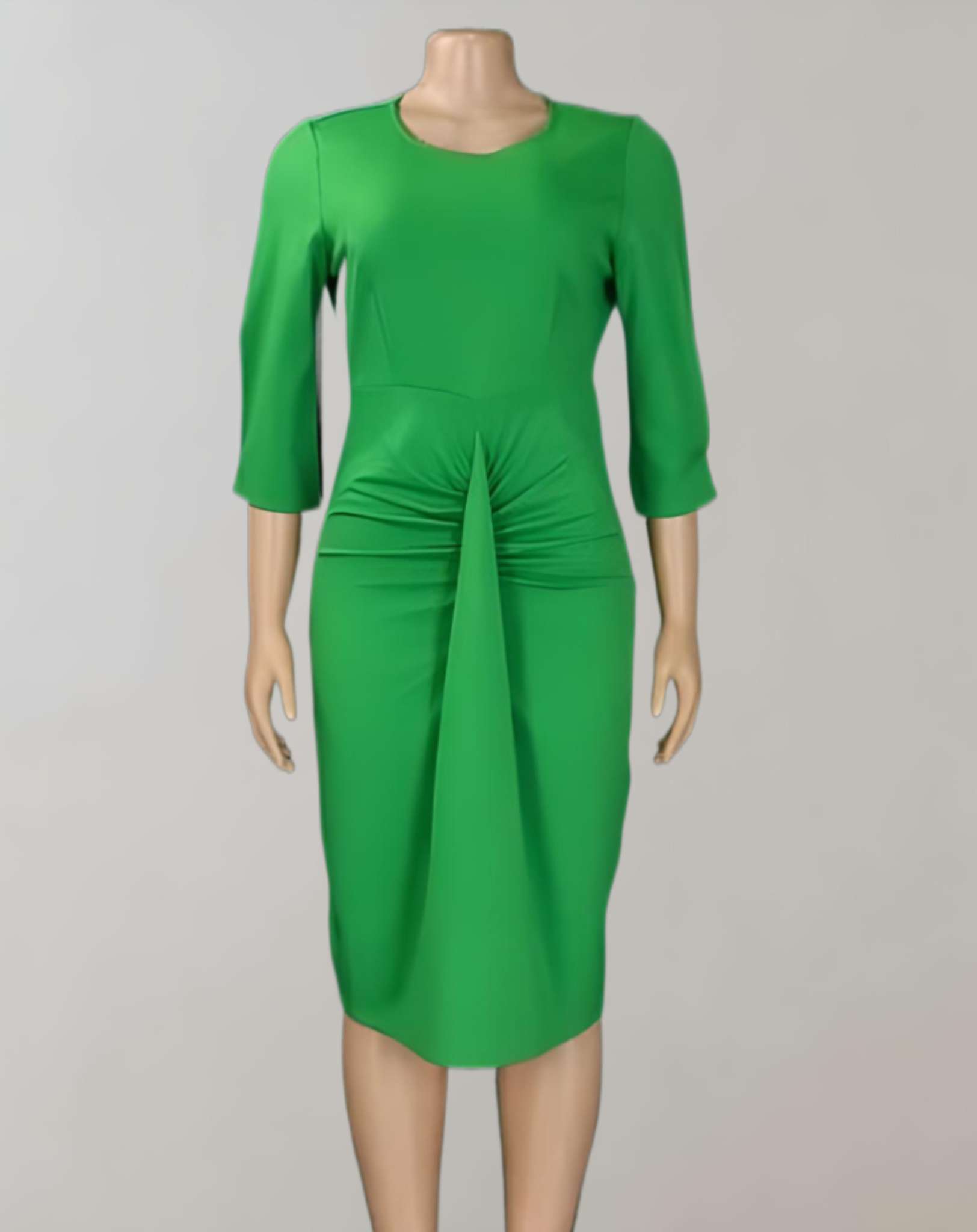 Zooey - Figurbetontes halblanges plissiertes Kleid mit halben Ärmeln Kleid