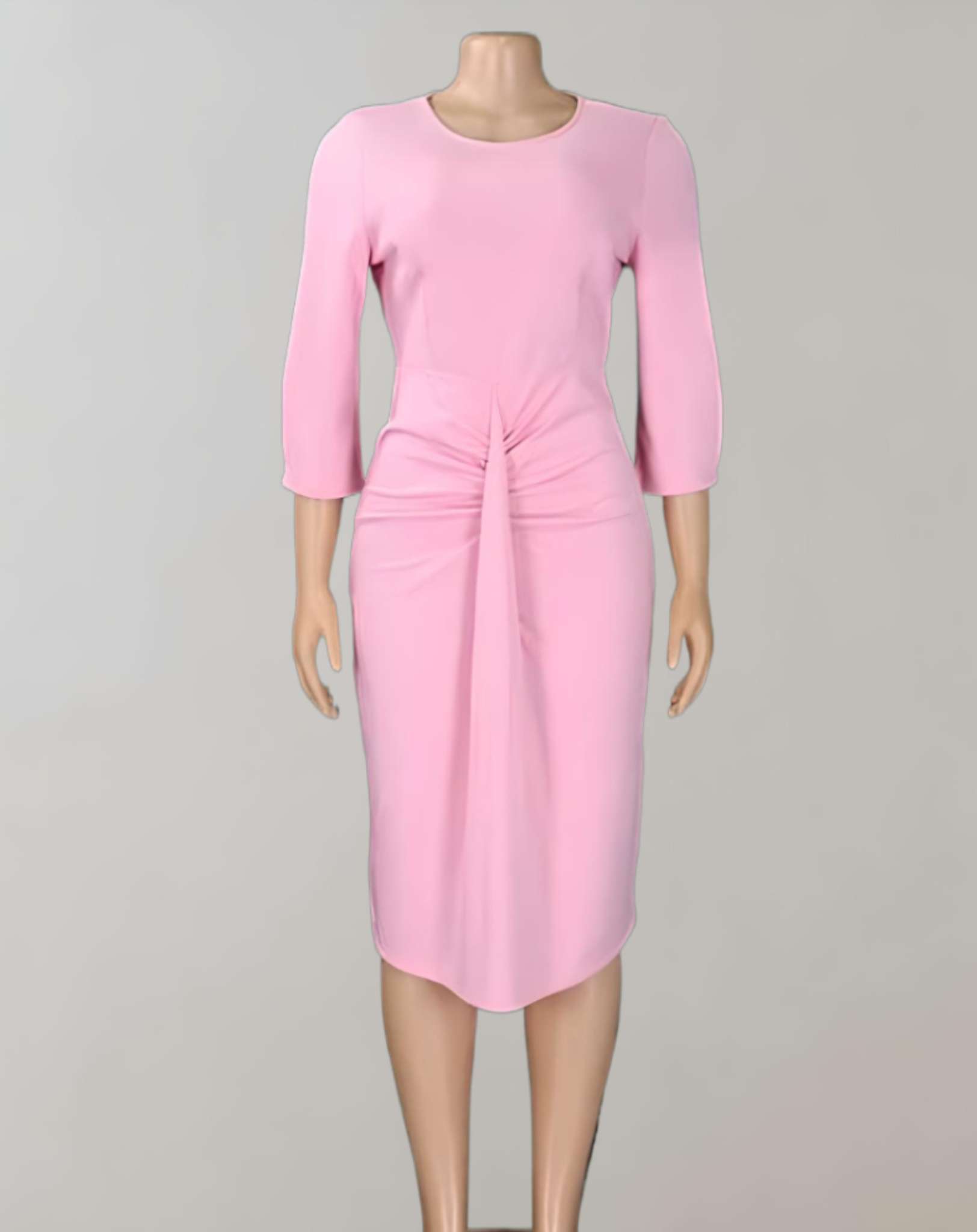 Zooey - Figurbetontes halblanges plissiertes Kleid mit halben Ärmeln Kleid