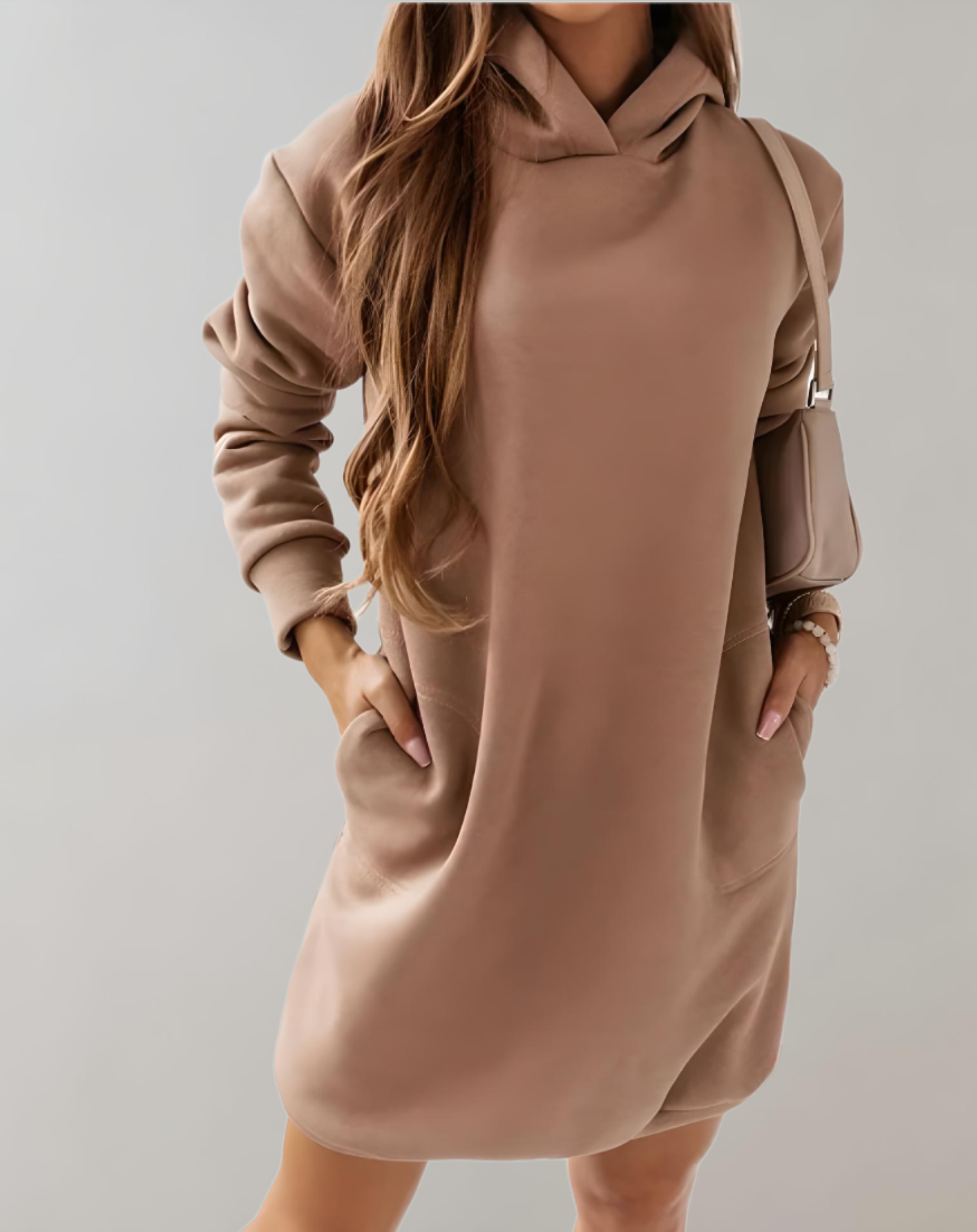 Alexandra -Schön sitzender langer Pullover für Damen mit Seitentaschen Pullover