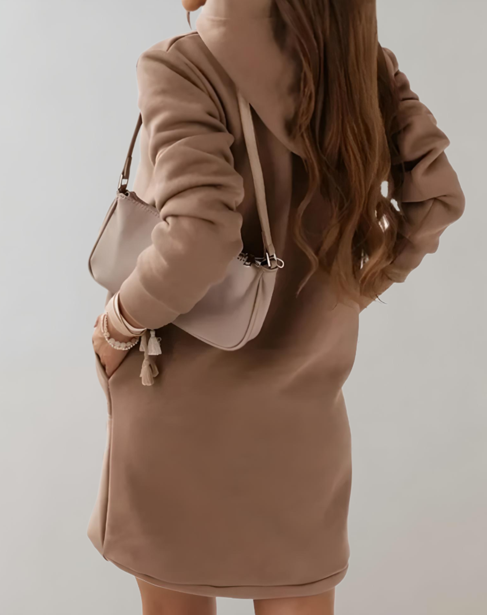 Alexandra -Schön sitzender langer Pullover für Damen mit Seitentaschen Pullover