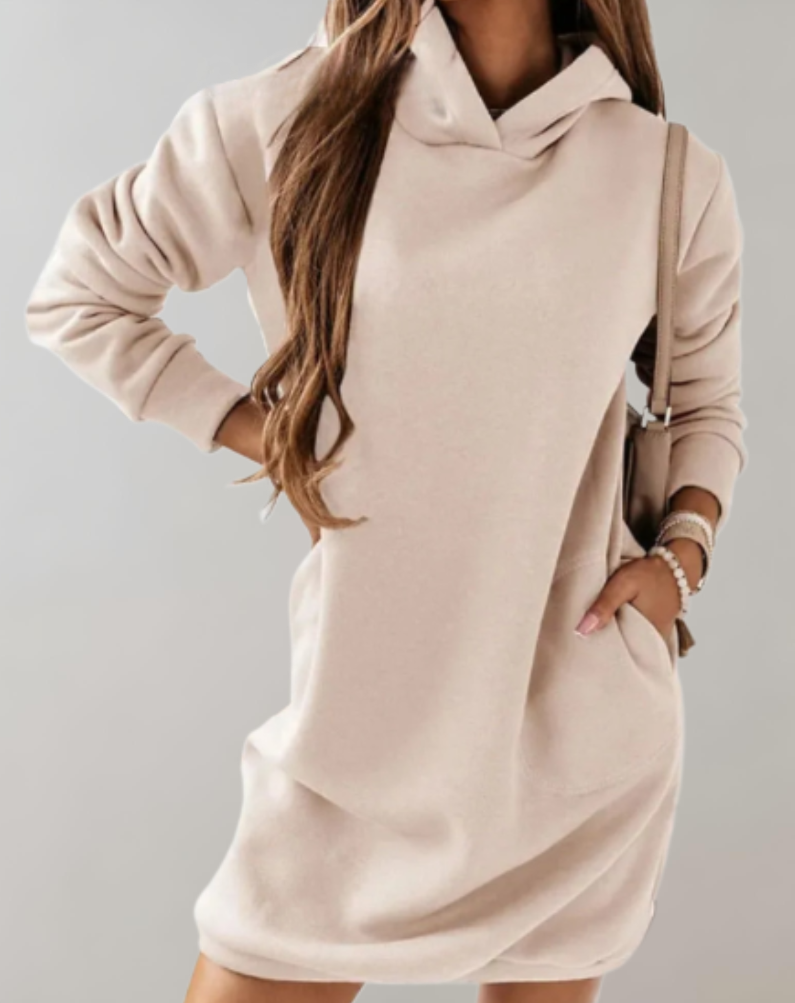 Alexandra -Schön sitzender langer Pullover für Damen mit Seitentaschen Pullover