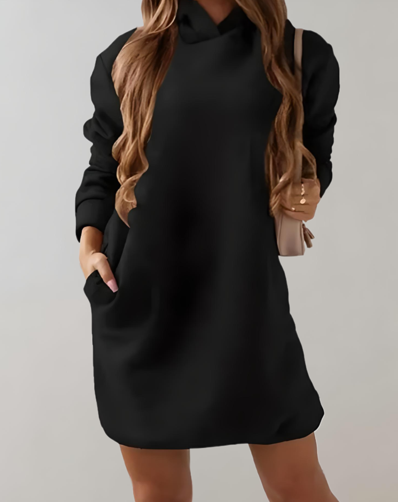 Alexandra -Schön sitzender langer Pullover für Damen mit Seitentaschen Pullover