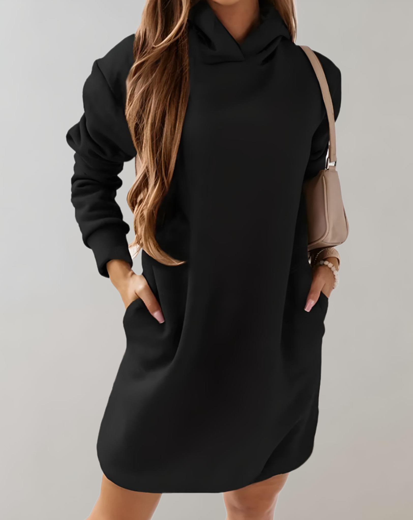 Alexandra -Schön sitzender langer Pullover für Damen mit Seitentaschen Pullover