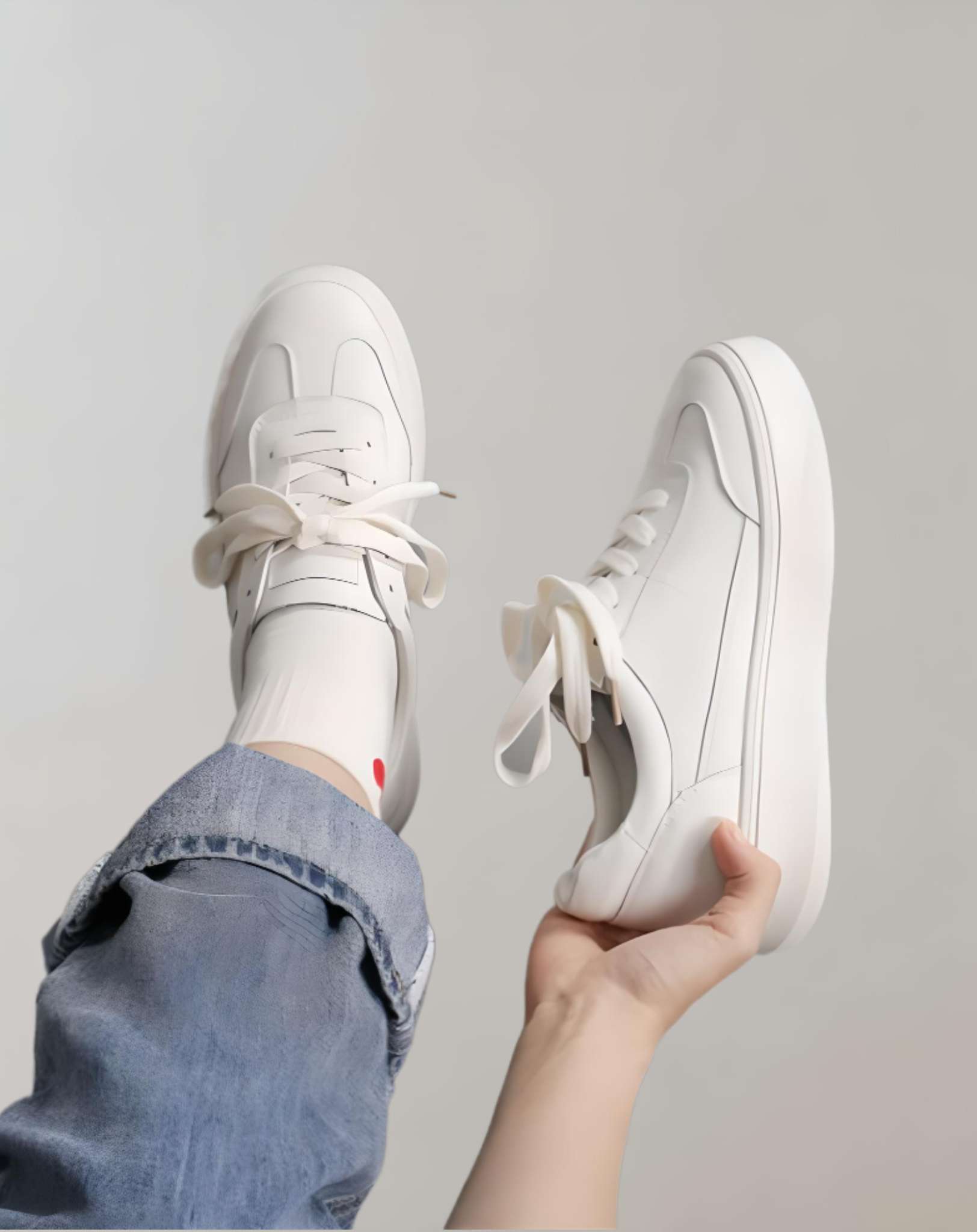 Amber -  Niedrig geschnittene Schnürsneaker für Damen mit dicker Zwischensohle Schuhe